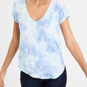 American Eagle Soft & Sexy Light Blue Tie- Dye Tee